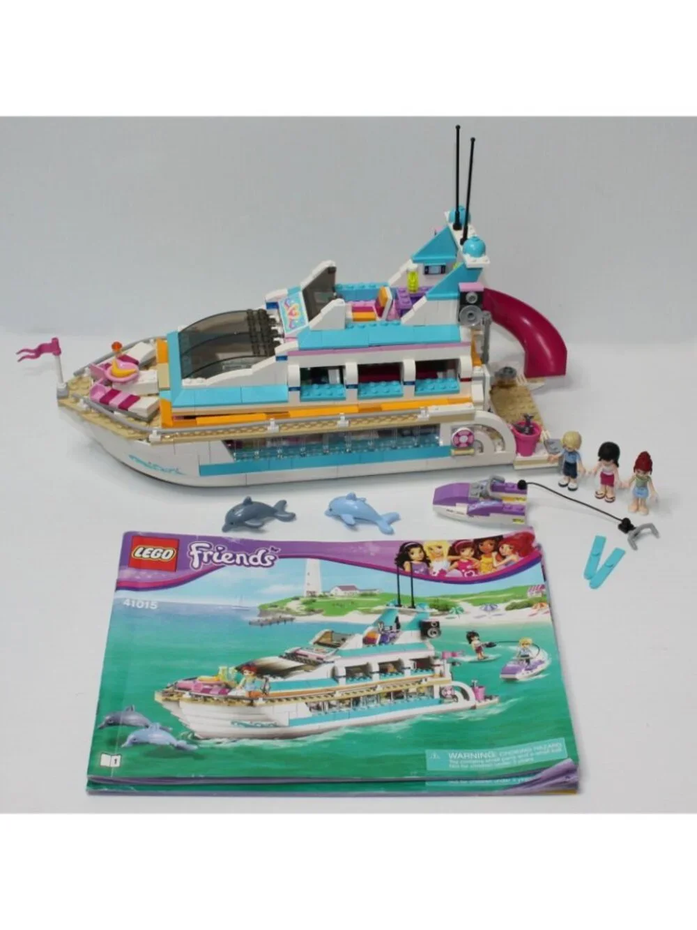 Lego Friends Dolphin Cruiser Complete Set 41015 with Instructions but NO Box